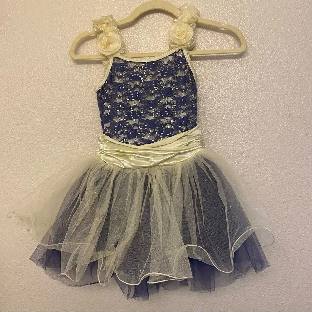 Weissman dance costume ballet jazz blue purple tutu Music Box Dancer 7916 MC - Picture 2 of 14